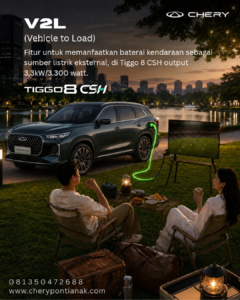 Chery Tiggo 8 CSH dengan fitur Vehicle to Load (V2L)