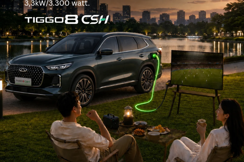 Chery Tiggo 8 CSH dengan fitur Vehicle to Load (V2L)